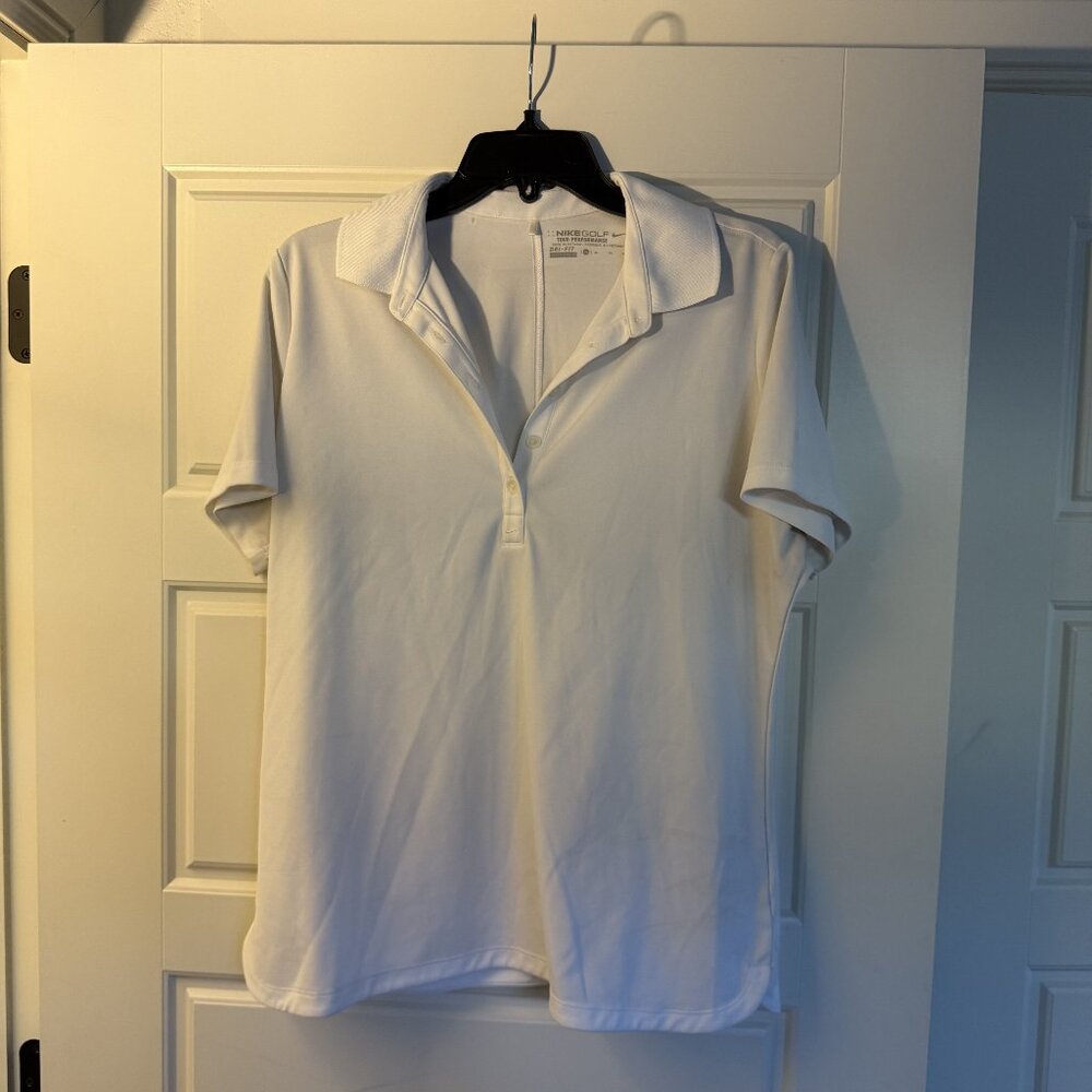 Nike Golf Tour Performance Polo White Dri-Fit Lightweight Activewear Size XL - Picture 2 of 6